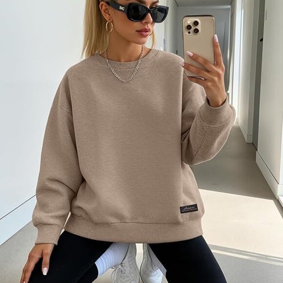 Women' Oversized Sweatshirt Crewneck Pullover Long Sleeve Sweatshirt for Women - Picture 7 of 9